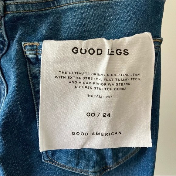 New‎ Good American Good Legs Zebra Pockets Size 00/24 - Picture 6 of 8